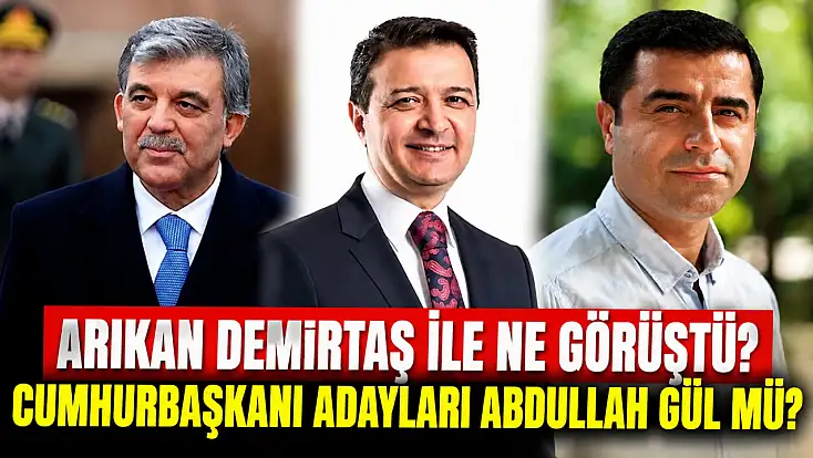 Arıkan Demirtaş ile ne görüştü? Cumhurbaşkanı adayları Abdullah Gül mü?
