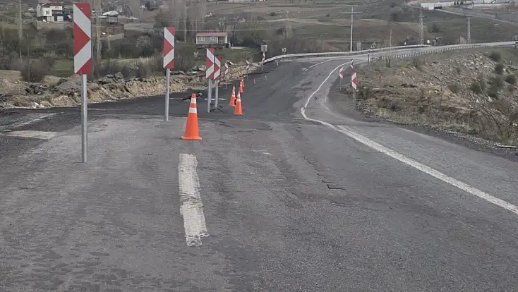 Kayseri’de çöken yol ile ilgili yeni gelişme! Çift yönlü kapatılacak