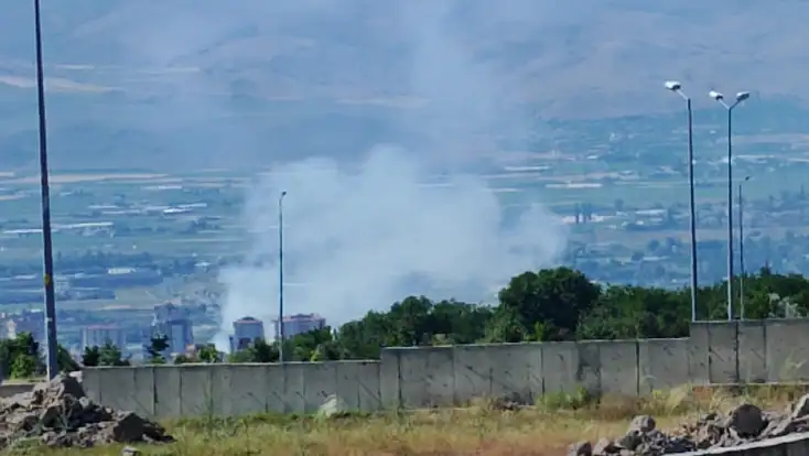 Kayseri'de dumanlar yükseliyor