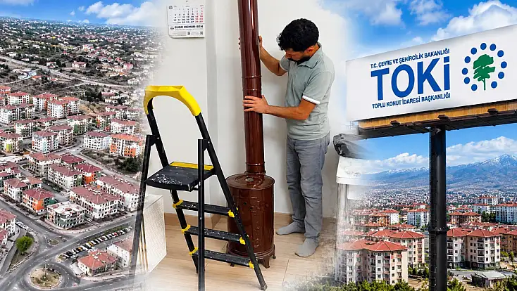 Kayseri'de TOKİ konutlarında soba kuruldu iddiası