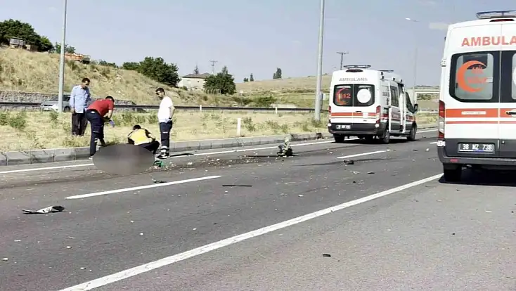 Kayseri'de motosiklet kazası can aldı