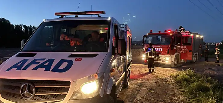 Kayseri'de bisiklet süren çocuk su kanalına düştü!