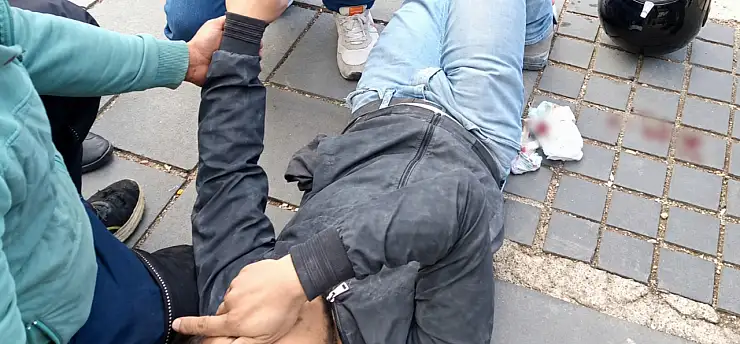 Kayseri'de kaza: Motosikletli genç yaralandı