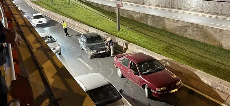 Kayseri'de kaza sonrası polis ekiplerinden hızlı müdahale