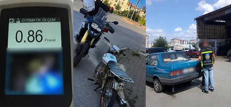 Kayseri'de trafikte huzuru bozanlara ceza yağmuru