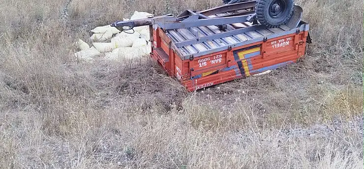 Kayseri'de traktör şarampole yuvarlandı: 1 ölü