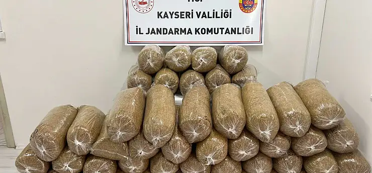 Yahyalı'da durdurulan araçta 285 kilo ele geçirildi