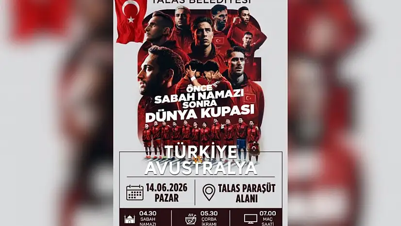 A Milli Takım maçı öncesi Talas'tan dikkat çeken etkinlik