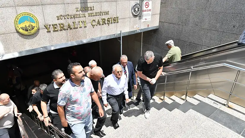 Başkan Büyükkılıç Yeraltı Çarşısı'nı ziyaret etti