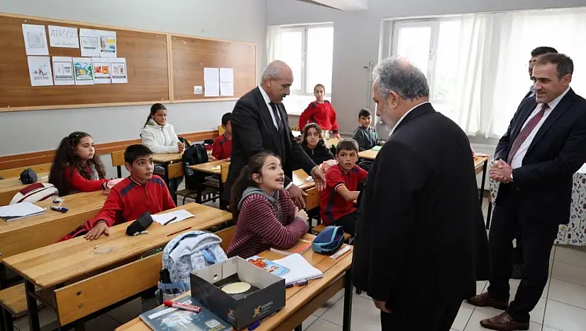 Başkan Yalçın'dan Kamber İlkokuluna ziyaret