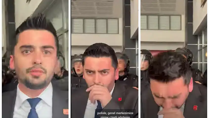 CHP Kayseri İl Başkanı Gözbaşı'nın zor anları! Konuşmakta güçlük çekti