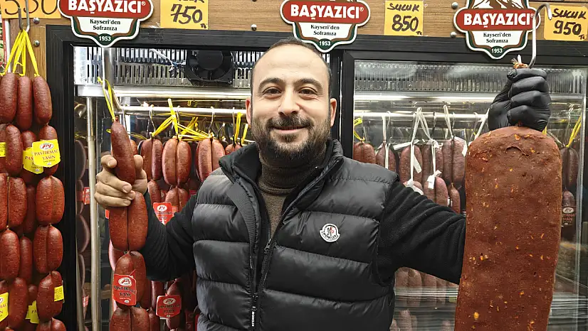 Erciyes sezonu açıldı: Pastırma tezgahları canlandı