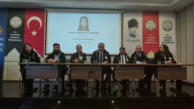 Kayseri Barosu'ndan Avukat Kocaefe için basın toplantısı