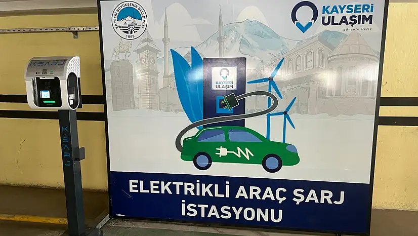 Kayseri'de 2 otoparkta K-Şarj başladı
