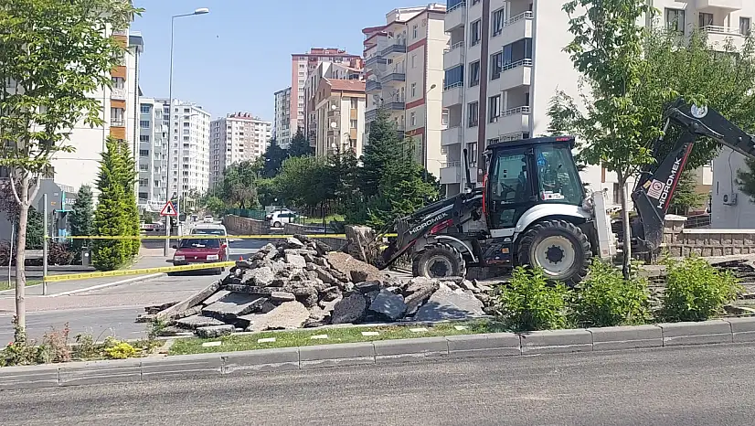 Kayseri'de 5 gün kapalı olacak yolda çalışmalar başladı