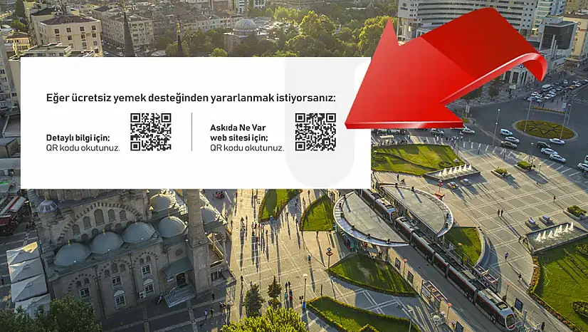 Kayseri'de 'Askıda yemek' uygulaması başladı! Bu kodu okutan ücretsiz yemekten yararlanacak