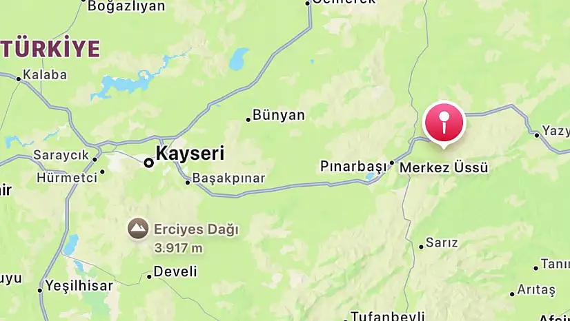 Kayseri'de deprem