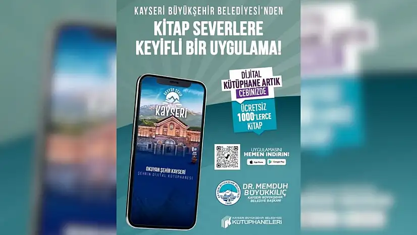 Kayseri'de 'DİJİTAL KÜTÜPHANE' ile 30 bin kitap artık cebinizde