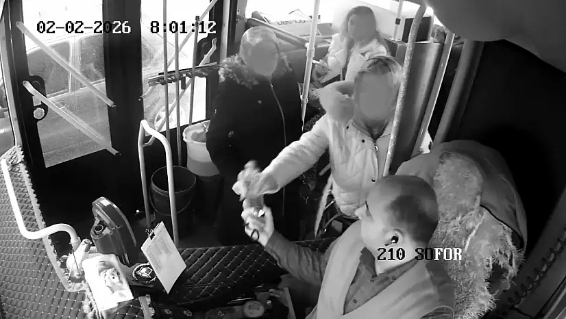 Kayseri'de halk otobüsünde korku dolu anlar! İşte o görüntüler ortaya çıktı