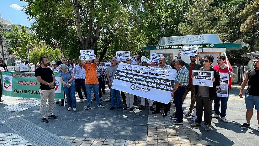 Kayseri'de İsrail protestosu: Ticareti derhal kesin