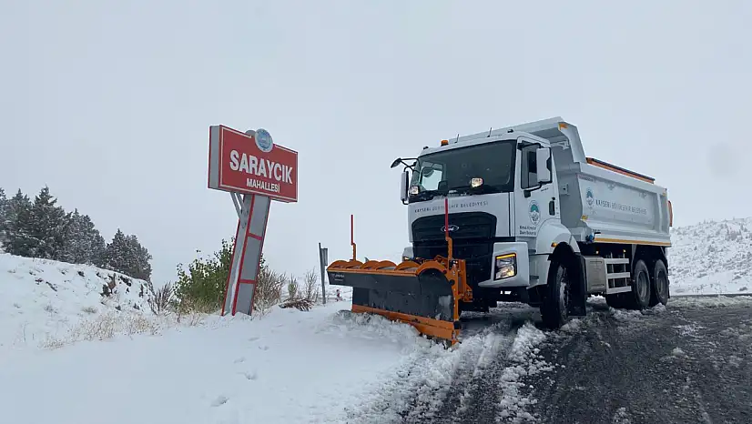 Kayseri'de kar alarmı! 79 araç 160 personel sahaya indi
