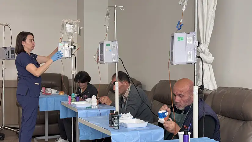 Kayseri'de kemoterapi ünitesinde renkli anlar!