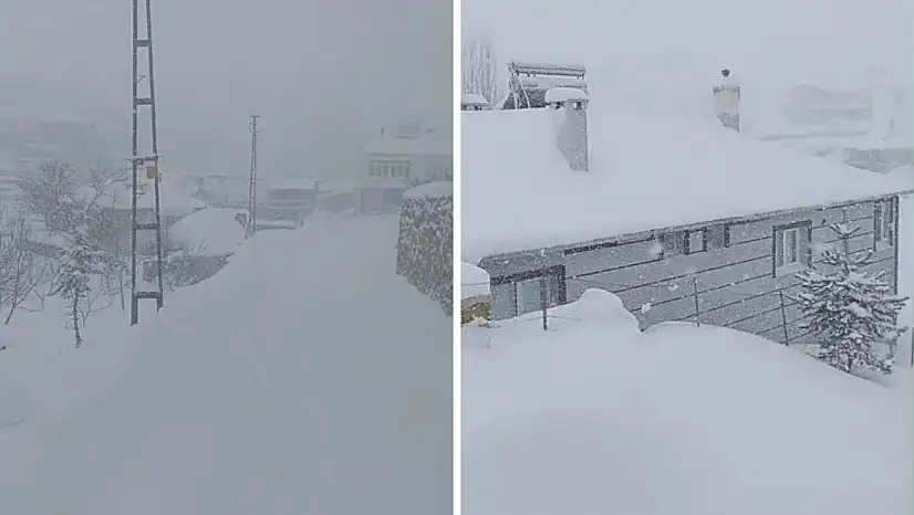 Kayseri'de o ilçenin en çok yağış alan mahallesi! Kar kalınlığı 1 metreye yaklaştı