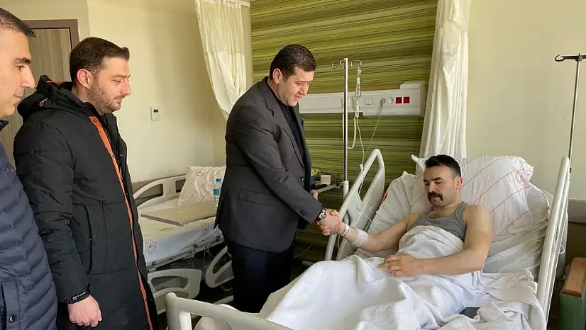Kayseri'de operasyonda yaralandı! Baki Ersoy hastanede ziyaret etti