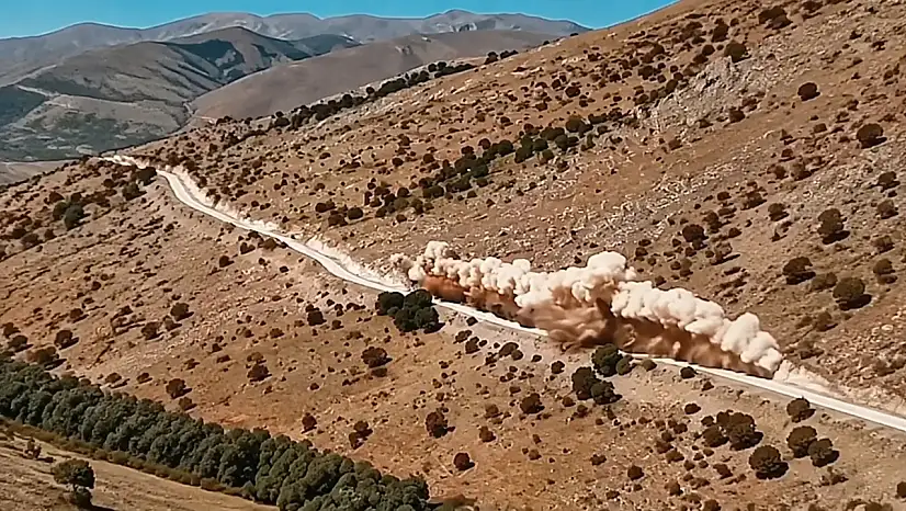 Kayseri'de patlamalı yol çalışması başladı!