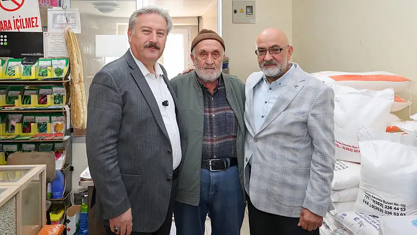 Kayseri'de rekora imza atan esnafı vekil ve Başkan ziyaret etti