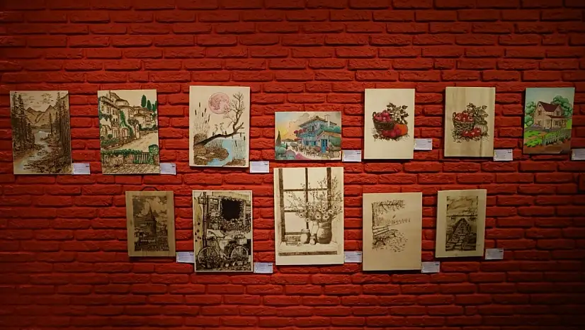 Kayseri'de sanat sergisinde yeni durak: Ateşle yazılan hikayeler