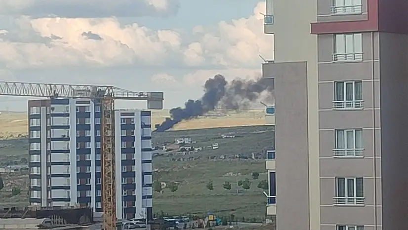 Kayseri'de siyah dumanlar yükseliyor
