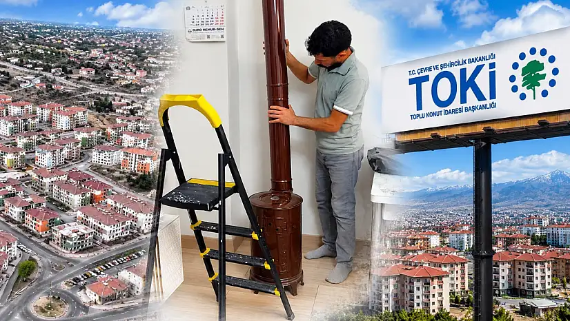 Kayseri'de TOKİ konutlarında soba kuruldu iddiası