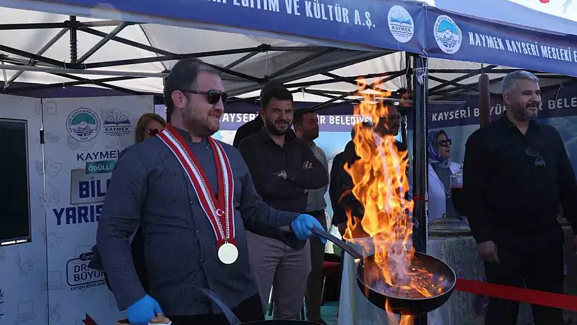 KAYMEK standında Kayseri'nin yöresel lezzetleri ve geleneksel oyunları buluştu