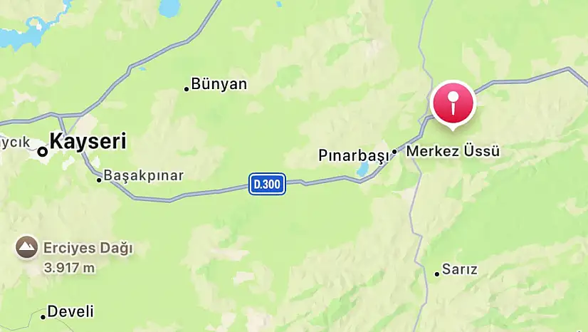 Kayseri sabah saatlerinde yine sallandı