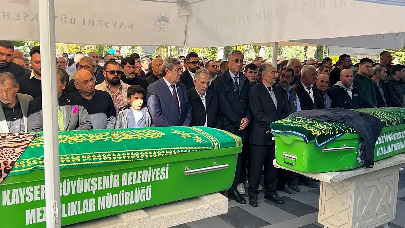 Kayserili iş adamı eşini son yolculuğuna uğurladı