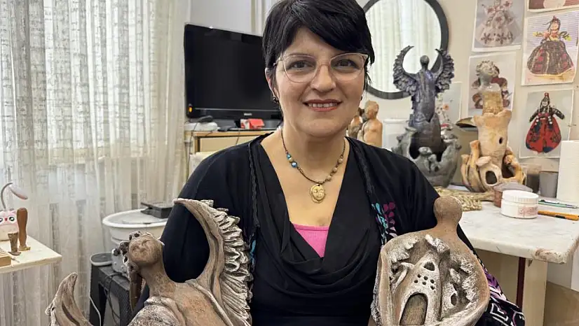 Kayserili seramik sanatçısı evini sanat atölyesine çevirdi: 3 yaşından beri bu işi yapıyor