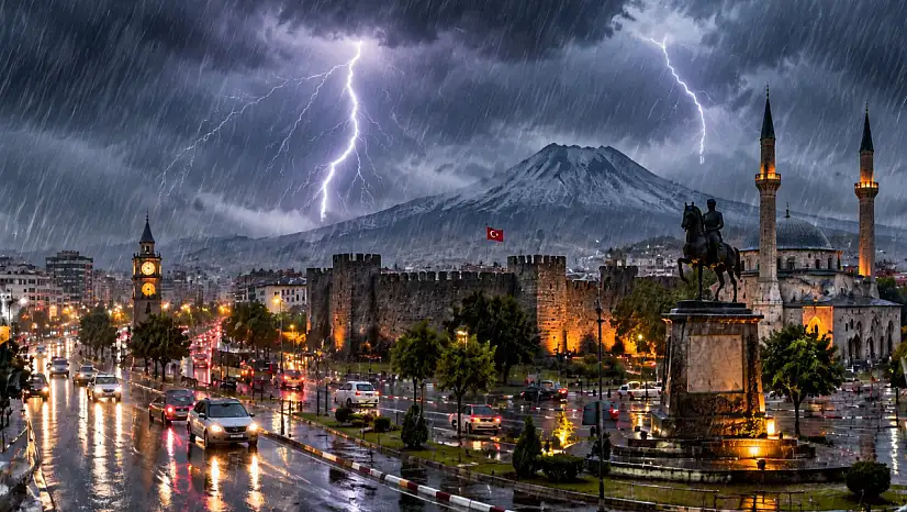 Meteoroloji'den Kayseri'ye gök gürültülü yağış uyarısı!
