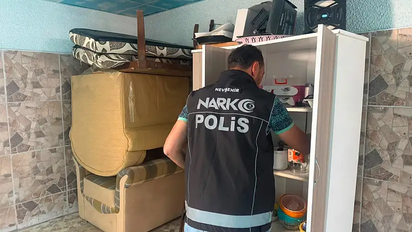 Nevşehir'de 14 adrese narkotik baskını