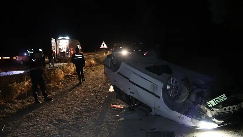 Nevşehir'de kaza! Otomobil takla attı: 5 yaralı