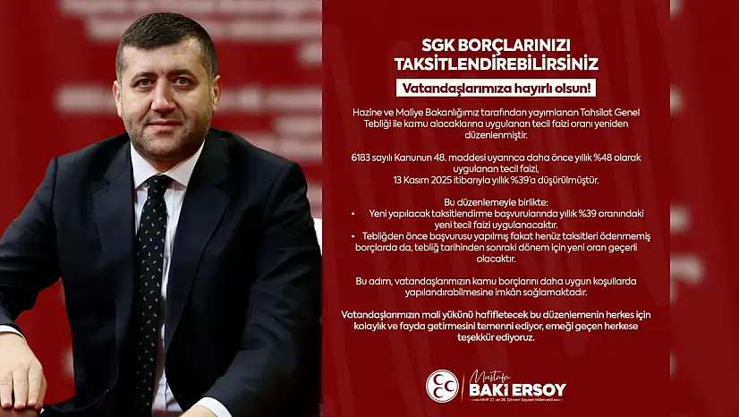 SGK borcu olanlara müjde! Tecil faizi 9 puan düşürüldü