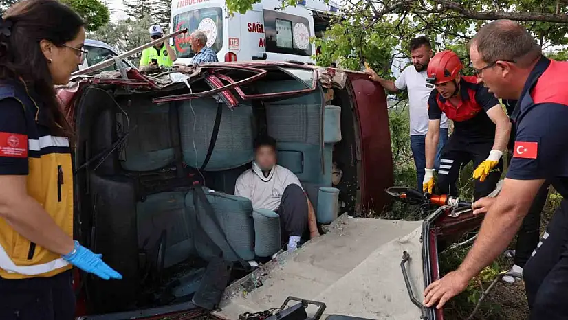 Sınav yolunda kaza!