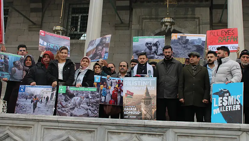 'Sinmiyoruz, susmuyoruz, Filistin'i unutmuyoruz'