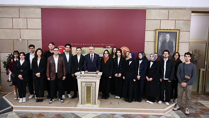 TBMM'de Kayserili misafirler! Şaban Çopuroğlu ile bir araya geldiler