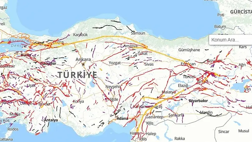 Türkiye diri fay haritası güncellendi! Gözler Kayseri'de