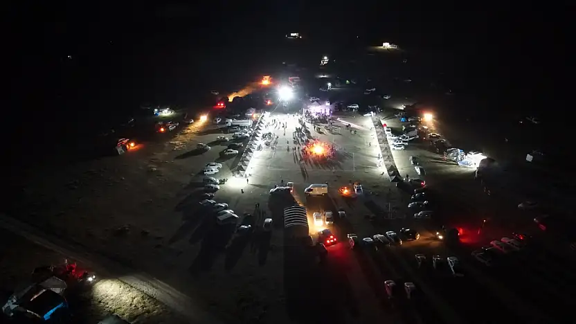 Kayseri'de ateş yakıp, etrafında toplandılar