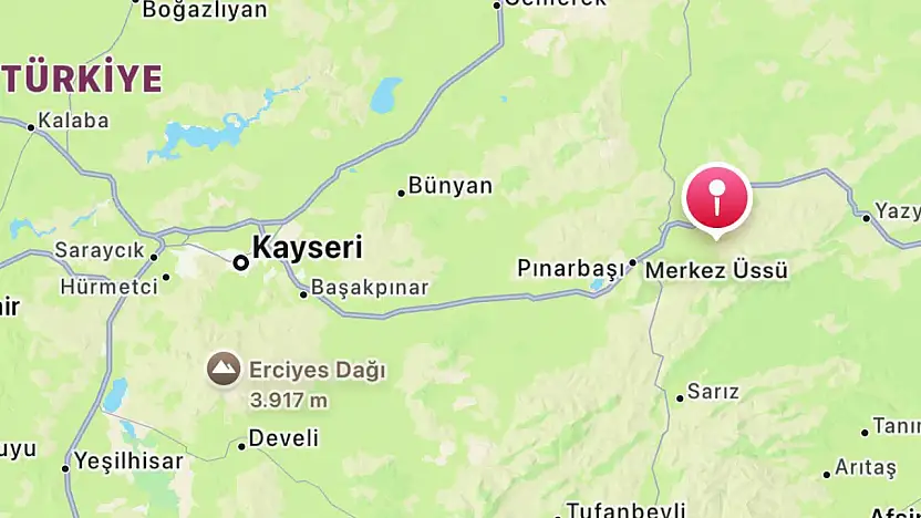 Kayseri'de deprem