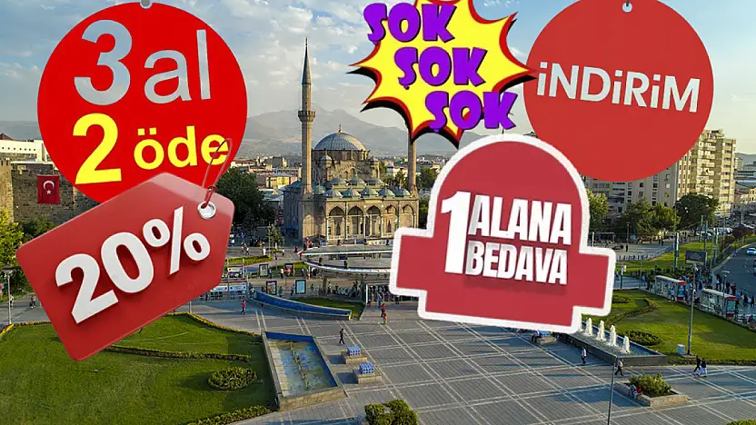 Kayseri'de 'Yüzde 20 indirim, 1 alana 1 bedava, 3 al 2 öde' yazan yandı