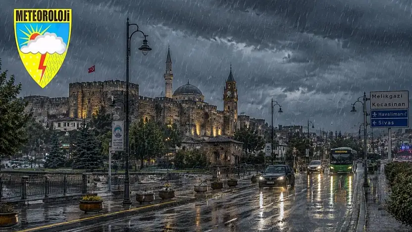 Meteoroloji yayımladı: Kayseri'ye sağanak geliyor!
