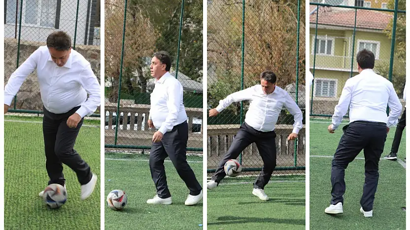 Ronaldo Başkan! Topu görünce dayanamadı, ceketi çıkardı, futboldaki hünerlerini sergiledi